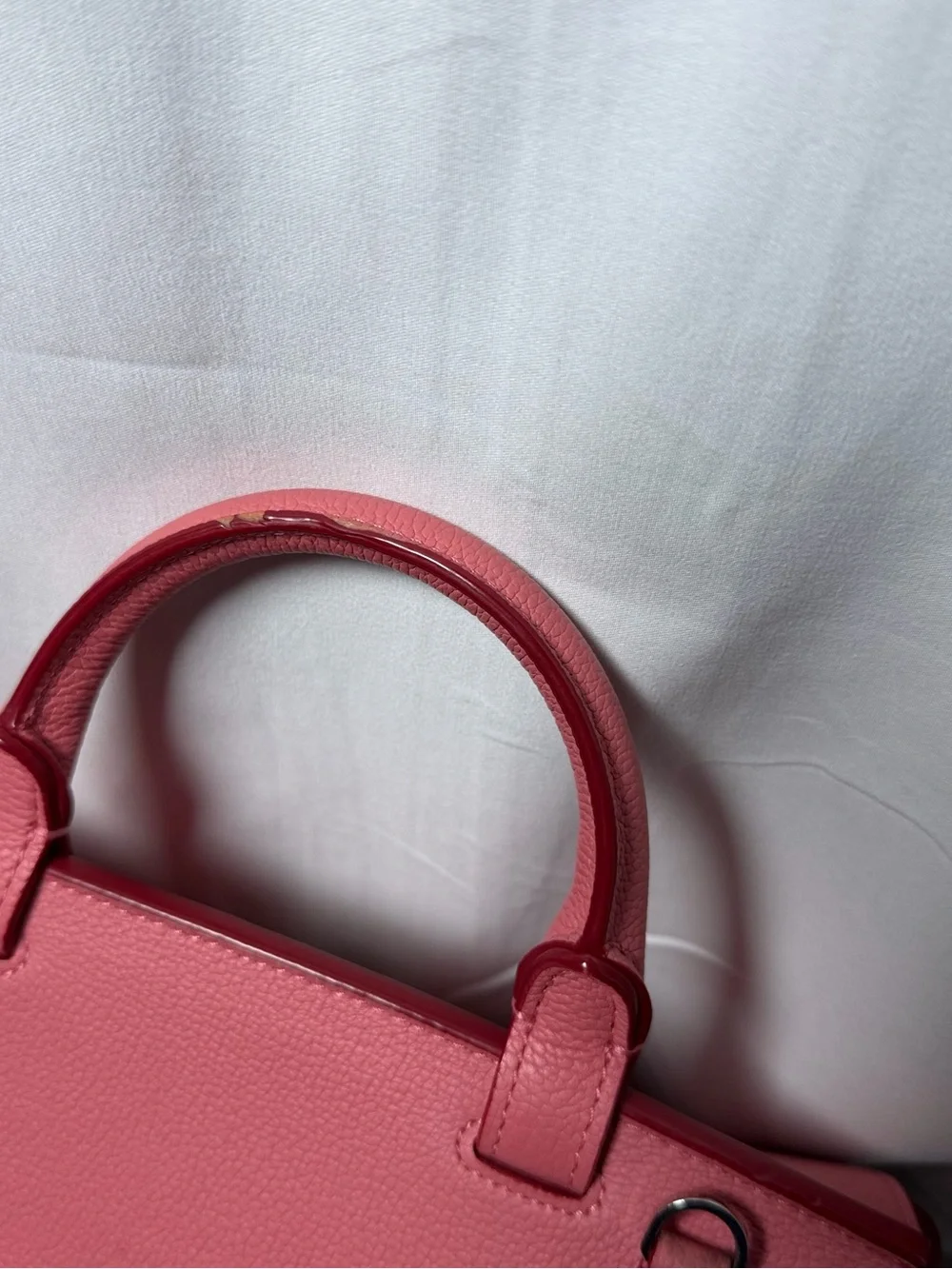 MCM Rose Pink Top-Handle Satchel with Detachable Strap